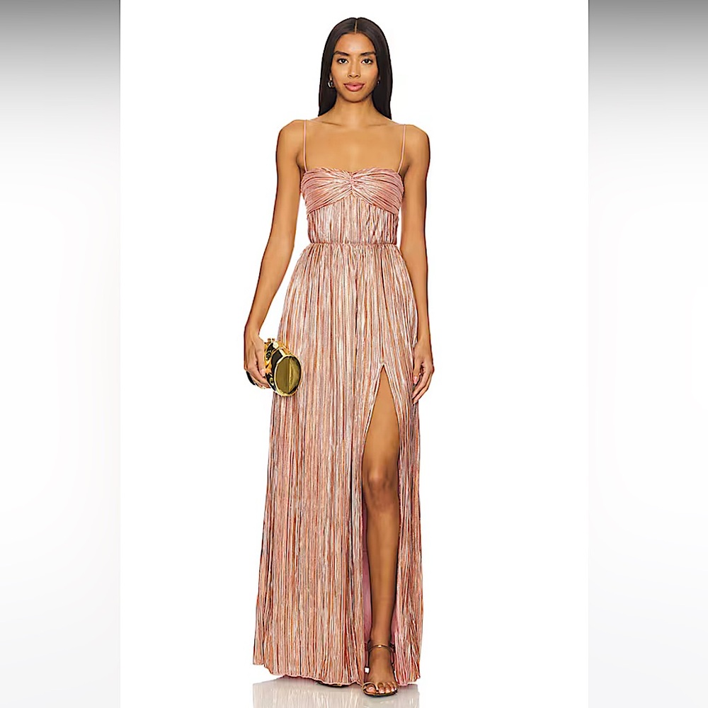 NWT! Lovers and Friends Emmy Gown in Rose Gold